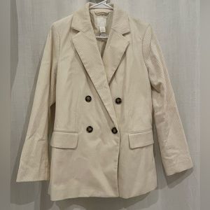 H&M Cream Corduroy Blazer